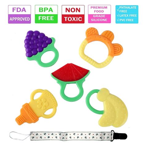 Baby Teething Toys â€“ BPA Free Natural Organic Freezer Safe Soft ...