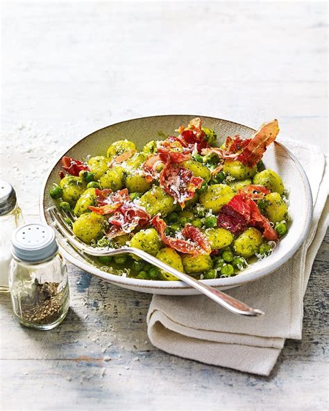 Speedy pea and prosciutto gnocchi recipe | delicious. magazine