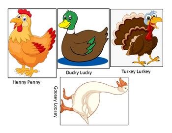 Henny Penny Characters by ECE Worksheets | TPT