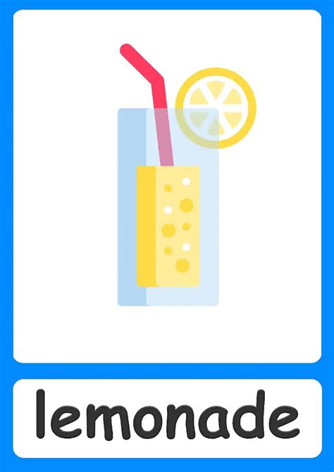 Drinks flashcards for kids!