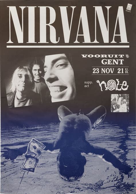 Original poster for the Nirvana Nevermind Belgian tour, a performance at the Vooruit, November ...
