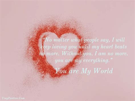 40 You are My World Quotes and Images – Tiny Positive