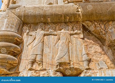 Relief of Persepolis stock photo. Image of column, landmark - 172961282