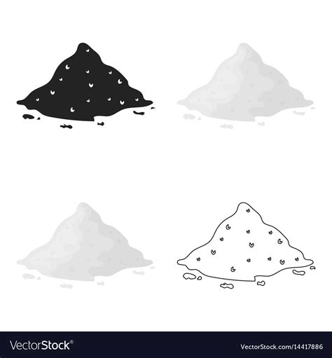 Cocaine icon in cartoon style isolated on white Vector Image