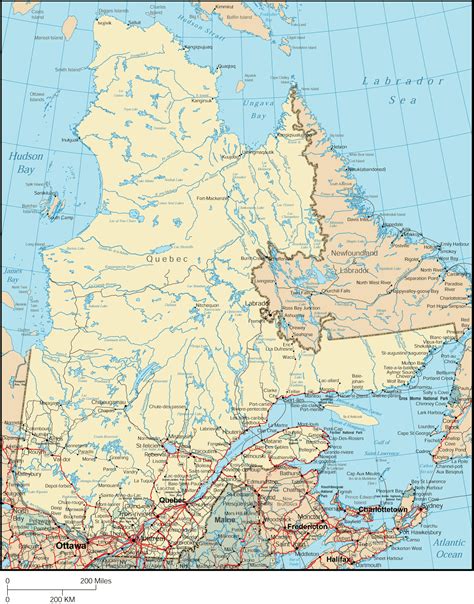 Quebec Map - Detailed Map of Quebec Canada