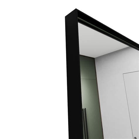 Зеркало ростовое в металлической раме прямоугольное 220 x 80 см черное Halfeo Slim Leg Black XL ...