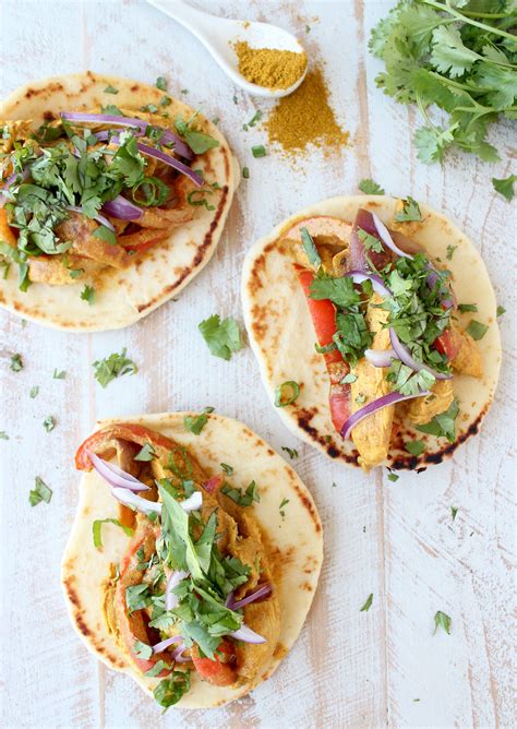 This recipe for Indian Tacos with Curry Chicken combines an easy ...