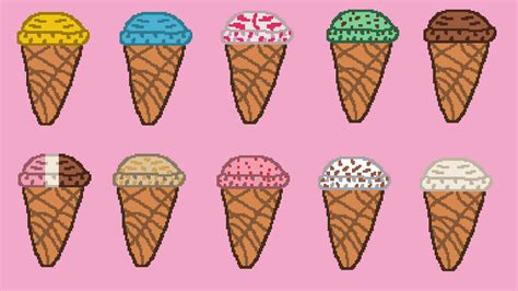 Pixel Art Ice Cream Flavors by SakuraHirata135 on DeviantArt