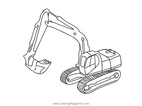 Jcb Truck Coloring Page for Kids - Free Excavators Printable Coloring Pages Online for Kids ...