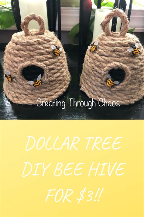 DOLLAR TREE BEE HIVE DIY | Bee hives diy, Tree bees, Dollar tree crafts