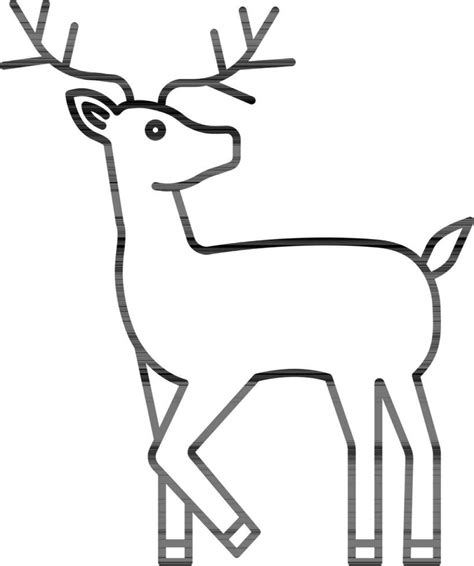 Flat Style Reindeer Icon In Line Art. 24446579 Vector Art at Vecteezy