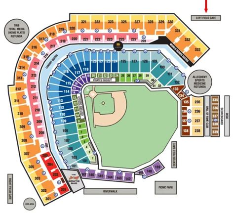 Pittsburgh Pirates Seating Chart With Seat Numbers | Cabinets Matttroy