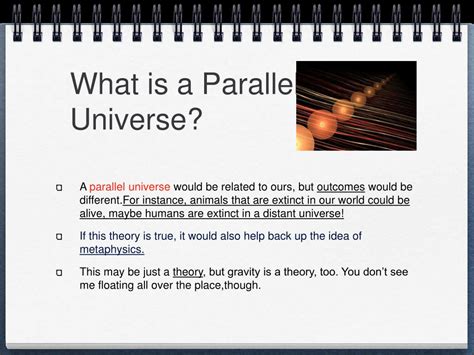 PPT - Parallel Universes Perhaps one of the most interesting theories... PowerPoint Presentation ...