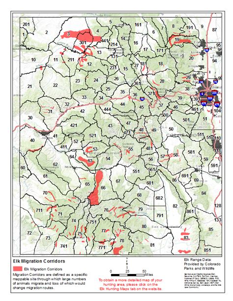 Colorado Elk Migration Map