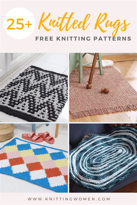 27 Free Knitted Rug Patterns to Style Up Your Home | Knitting Women