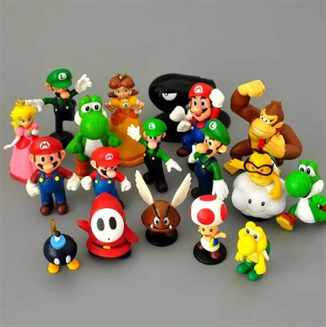 18pcs/set Super Mario PVC Action Figures Toy Model Toys-in Action & Toy Figures from Toys ...