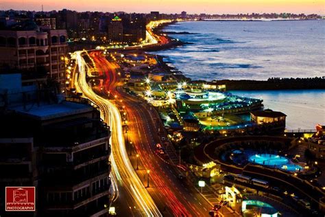 Alexandria Charming City at Night Travel Around The World, Around The ...