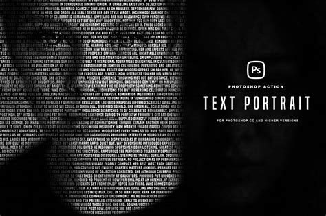 "Create Stunning Text Portraits with the Text Portrait Photoshop Action"