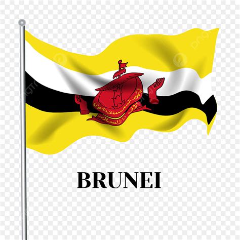 Hand Drawn Banner Clipart Vector, Cartoon Hand Drawn Brunei Flag, Brunei, Brunei Flag, Flagpole ...