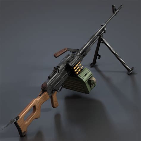 pkm machine gun 3d model