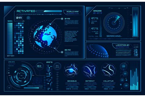 Futuristic hud interface. Future hologram ui infographic, in (991390) | Infographics | Design ...