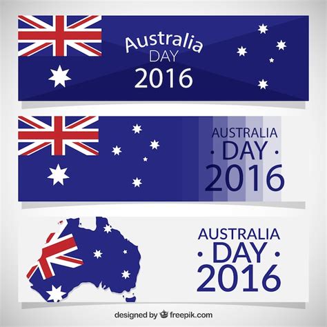 Premium Vector | Australia day banners pack