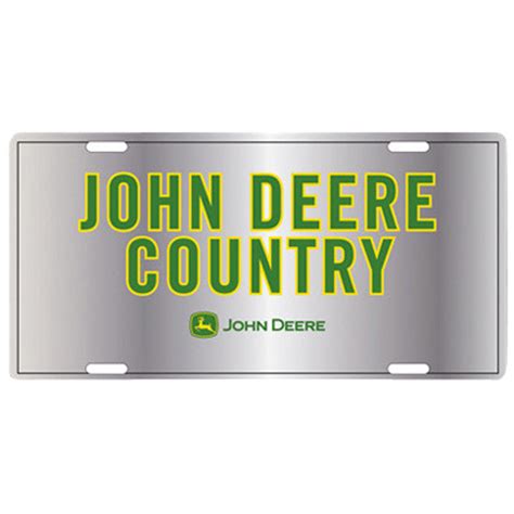 John Deere Metal License Plate Product ID: LP27341 – Greenway Equipment