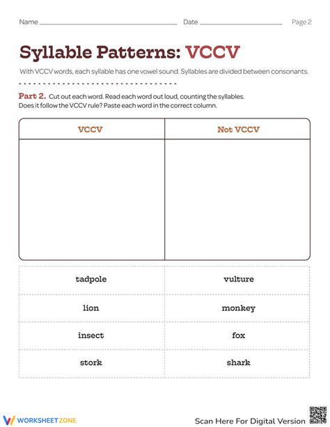 Free vccv pattern words worksheet, Download Free vccv pattern words worksheet png images, Free ...