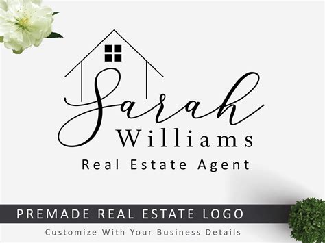 Feminine Real Estate Logo Design For Realtor and Broker