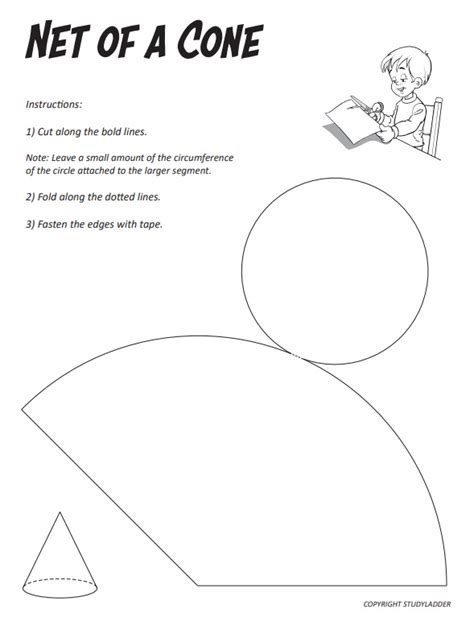 Constructing a cone from its net - Studyladder Interactive Learning Games