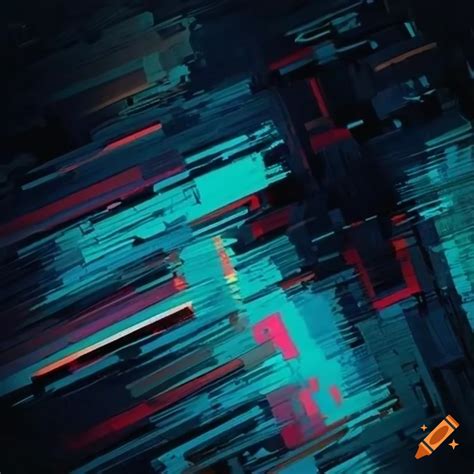 Industrial glitch inspired abstract artwork
