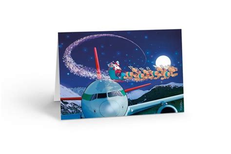 Airplane Theme Christmas Card 18 Cards & Envelopes 80016 | Etsy