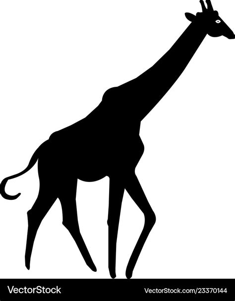 Giraffe silhouette icon Royalty Free Vector Image