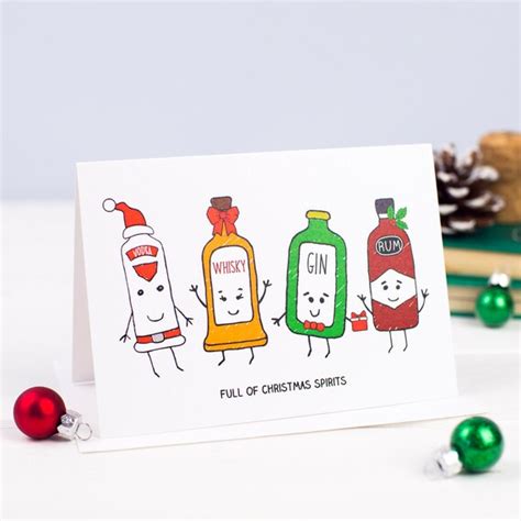 Funny Christmas Card Holiday Card Liquor Christmas Card