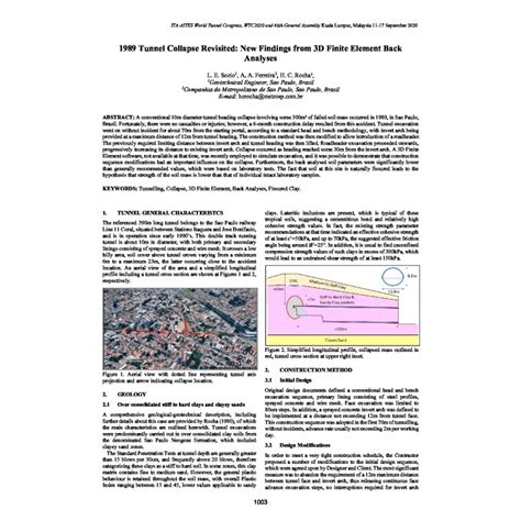 1989 Tunnel Collapse Revisited: New Findings from 3D Finite Element Back Analyses - ITA Library