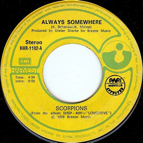 Scorpions – Always Somewhere / Is There Anybody There? (1979, Vinyl) - Discogs