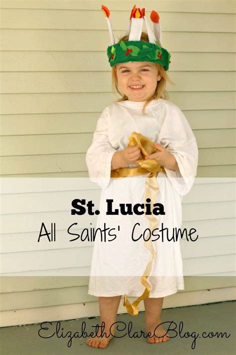 What a simple All Saints' Day Costume. St. Lucia-too cute! Diy Girls ...