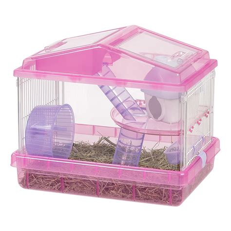 IRIS 2-Tier Hamster Cage, Pink - Walmart.com - Walmart.com