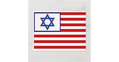 American Israel Flag ~ Together We Stand ~ USA Postcard | Zazzle