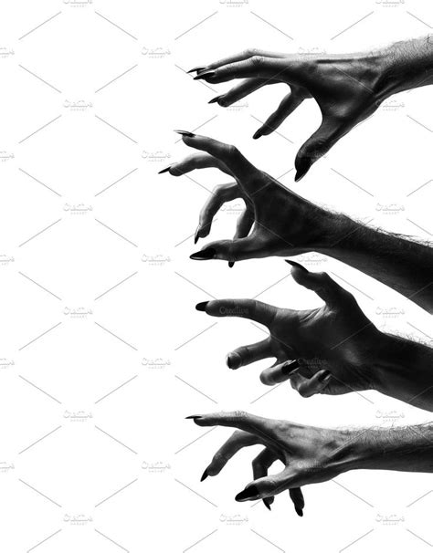 Black creepy halloween monster hand containing halloween, hand, and horror in 2023 | Halloween ...