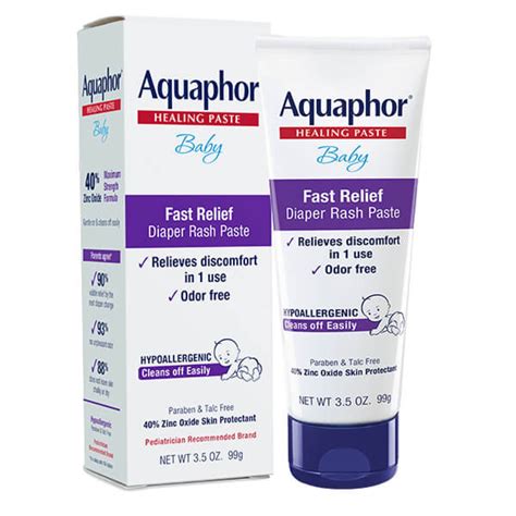 Aquaphor Baby Diaper Rash Paste, Maximum Strength 40% Zinc Oxide, Diaper Rash Cream, Diaper Rash ...