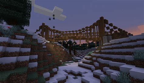 This suspension bridge I made : r/Minecraft