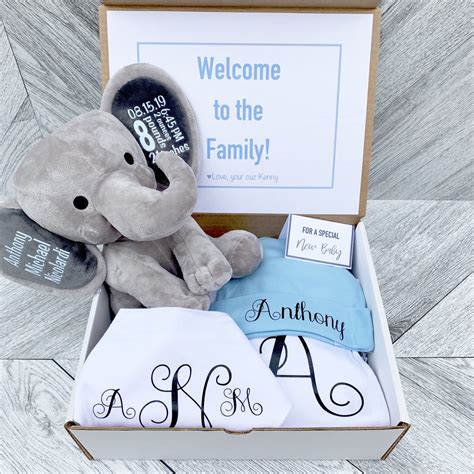 Newborn Baby Gift Box Personalized Elephant Snapper Baby - Etsy