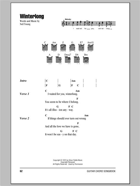 Winterlong Sheet Music | Neil Young | Guitar Chords/Lyrics