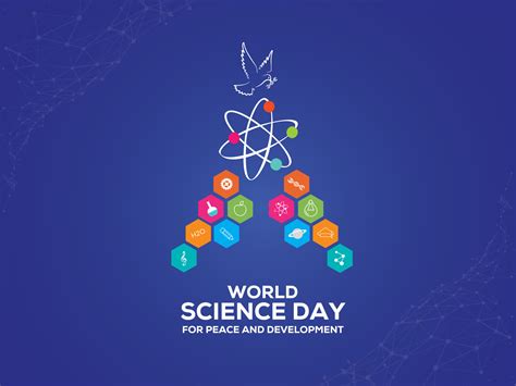 World Science Day for Peace and Development. November 10 world science day concept. Template for ...