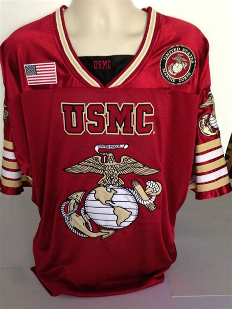 USMC FOOTBALL JERSEY - RED UNITED STATES MARINE FOOTBALL SIZE XL MILITARY | Football sizes, Usmc ...