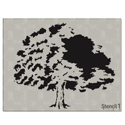 Oak Tree Stencil (8.5″x11″) | Stencil 1