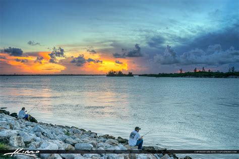 Sebastian Inlet Fishing During Sunset | HDR Photography by Captain Kimo