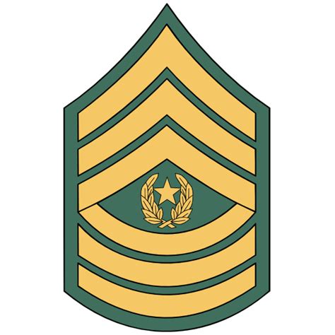 Army Rank E-9 Command Sergeant Major Sticker