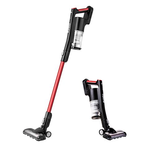 EUREKA Cordless Vacuum Cleaner LED Headlights, Convenient Stick and Handheld Vac, Red, Black ...